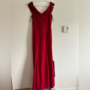 Long red dress